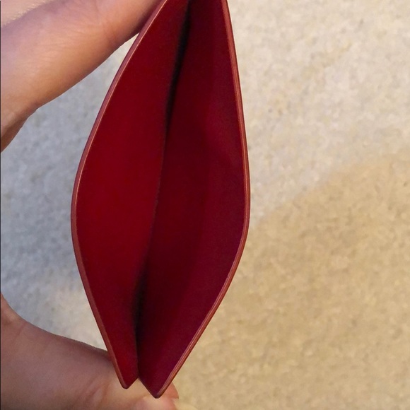 Bottega Veneta Red Leather Card Holder - Picture 8 of 14